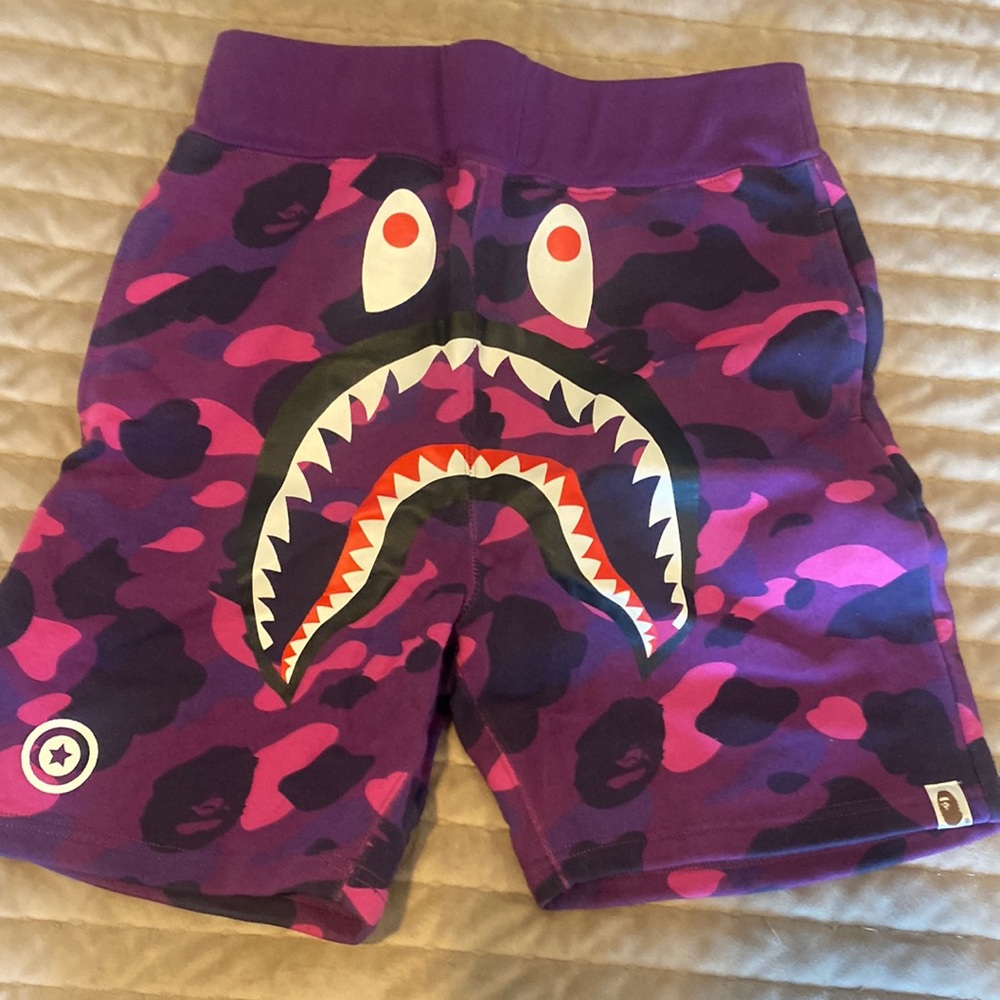 Purple bape shorts